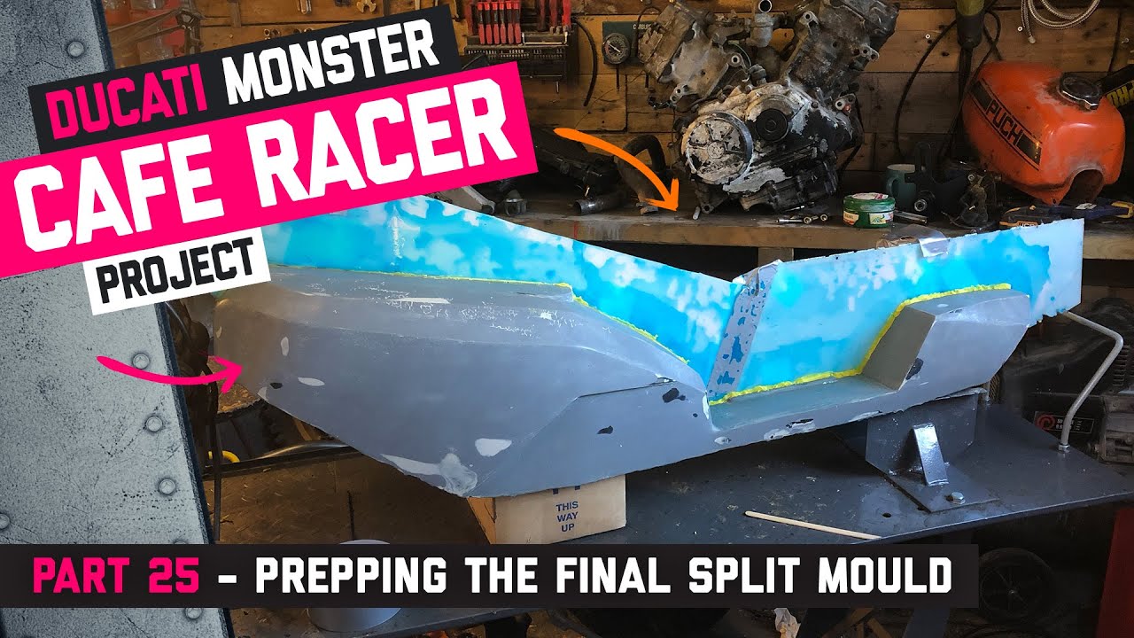 Ducati Monster Cafe Racer Part 25 - Prepping the plug for a final split mould