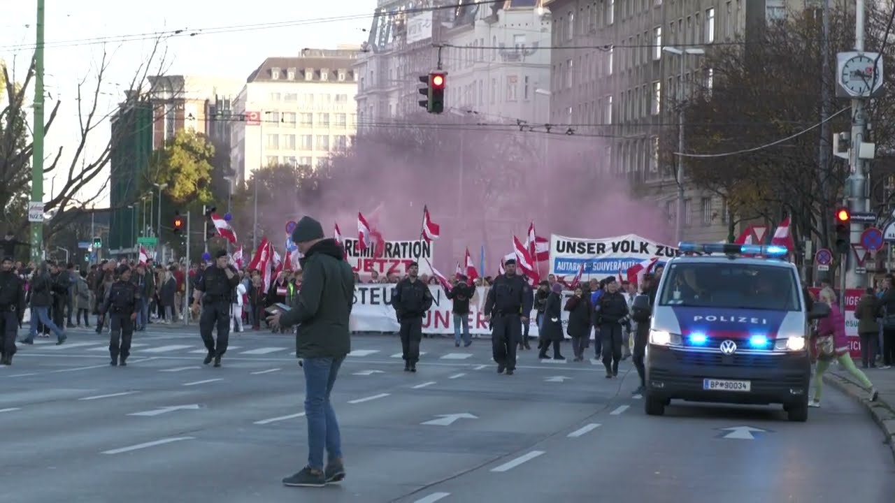 Demo in Wien I Steuern Runter - Grenzen dicht in Österreich