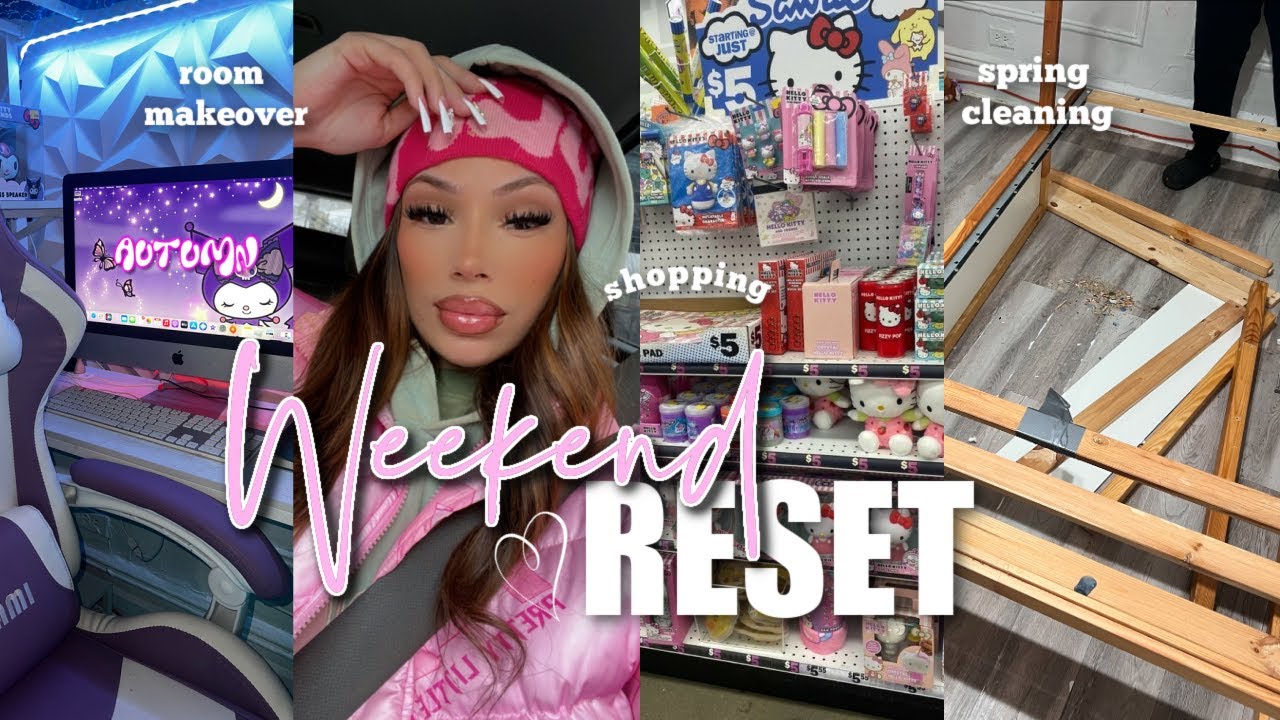 SPEND THE WEEKEND WITH ME 💖 | surprise room makeover + mom life + shopping *EMOTIONAL*