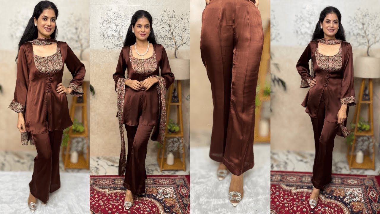 Bell Bottom Pant Cutting And Stitching/Dress From Saree/3 Piece Dress