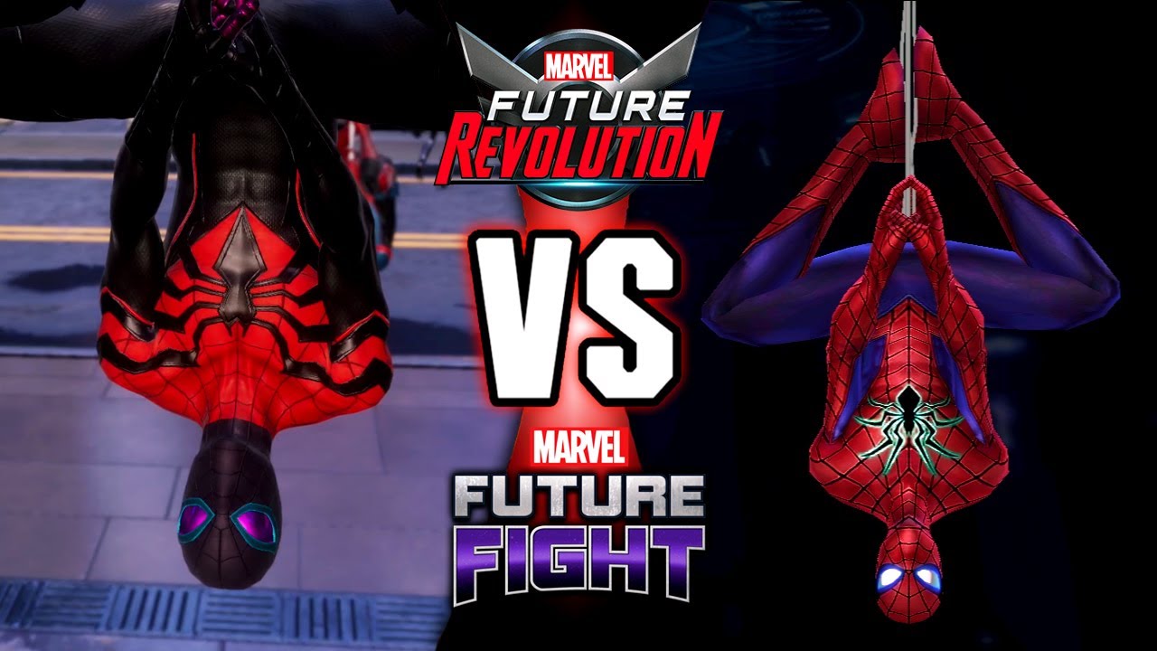 Spider Man Gameplay Skills Comprasion (Marvel Future Revolution VS Marvel Future Fight)