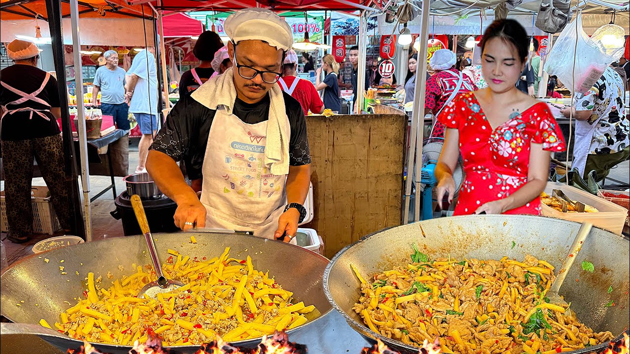 Big Packet! $0.60 Variety of Stir-Fried Meat with Thai Holy Basil | Street Food