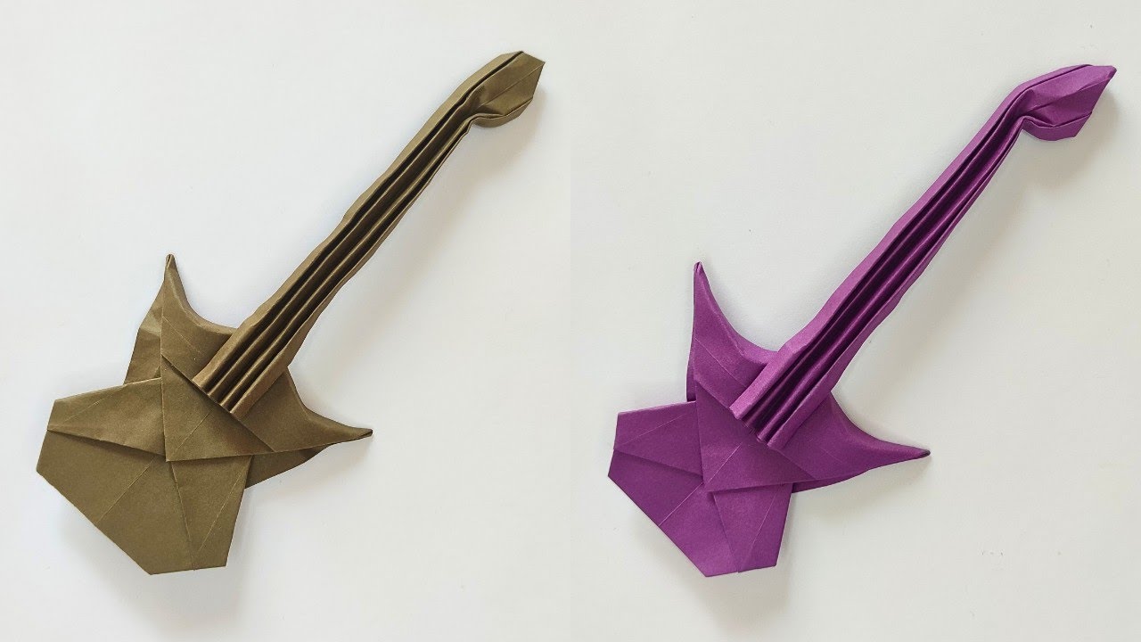 Origami guitar | How to make a paper guitar