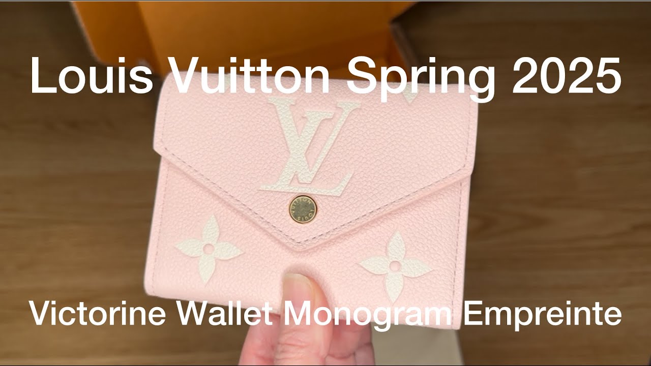 Louis Vuitton Victorine Wallet Monogram Empreinte Leather Pink Quartz Spring 2025