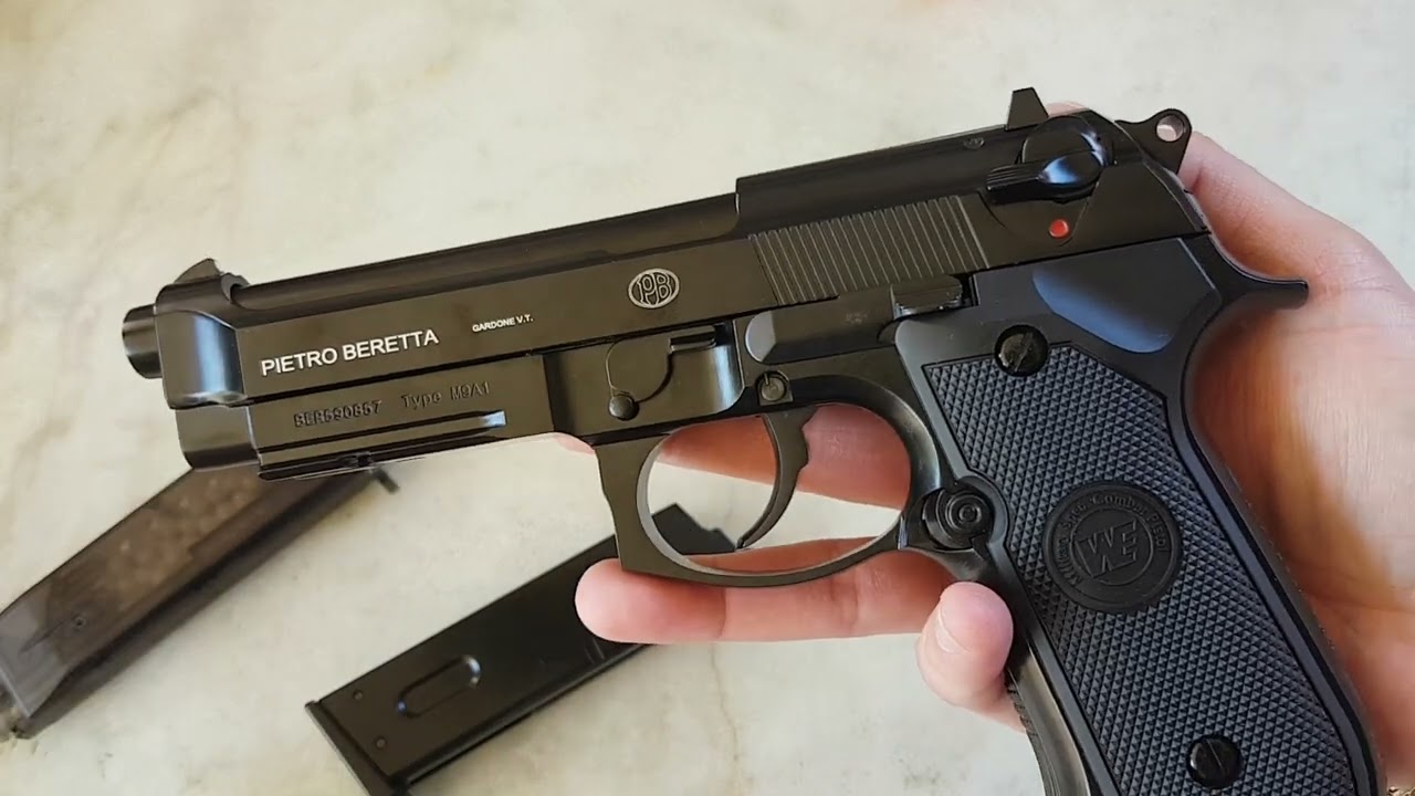 Airsoft - Beretta M9A1 Gen.2 Black WE GBB 6mm - E&G Comércio
