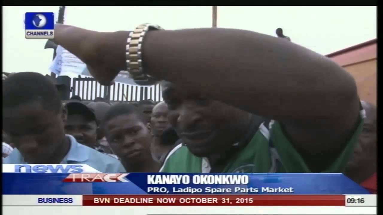 Ladipo Market: Traders Protest Lock-Down of Shops       01/07/15