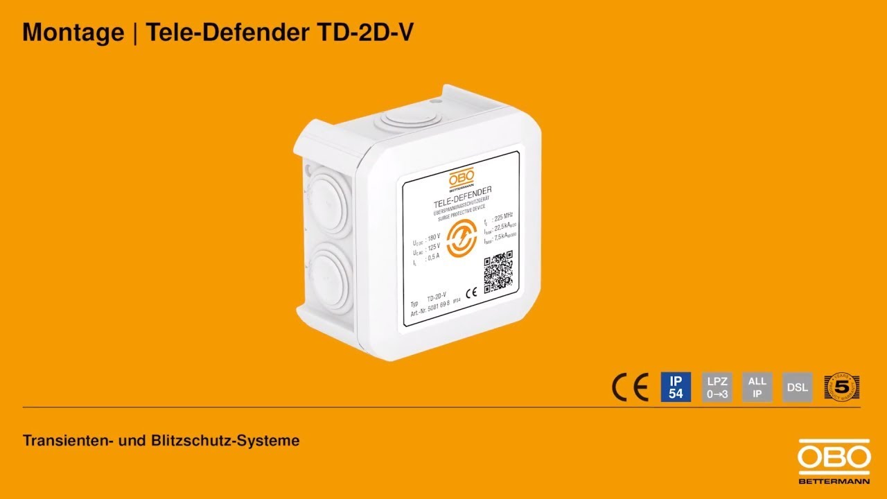 Montage Tele Defender &ndash; OBO Bettermann