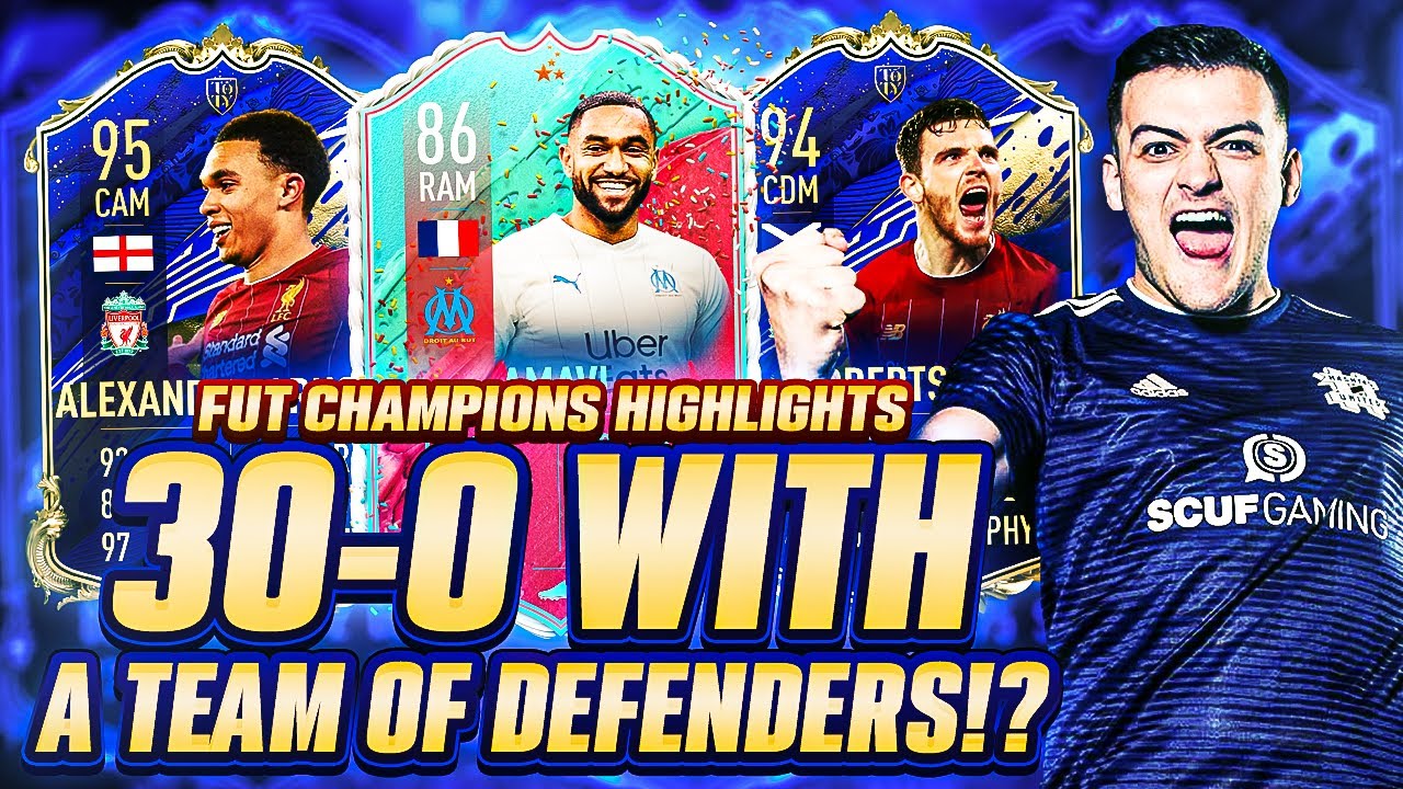 30-0 FUT CHAMPIONS with A FULL DEFENDERS TEAM!!! Fifa 20 Ultimate Team Gameplay & Squad Builder!!