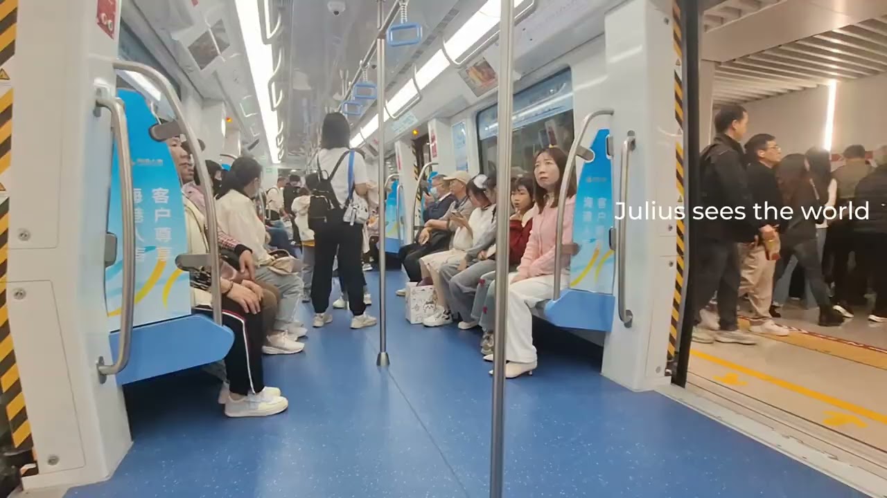 [市民中心站轉乘廣播.東莞第一個軌道交通轉乘站]東莞地鐵1號綫中車浦鎮B型電動列車01x-051-052立新至中心廣場行車片段