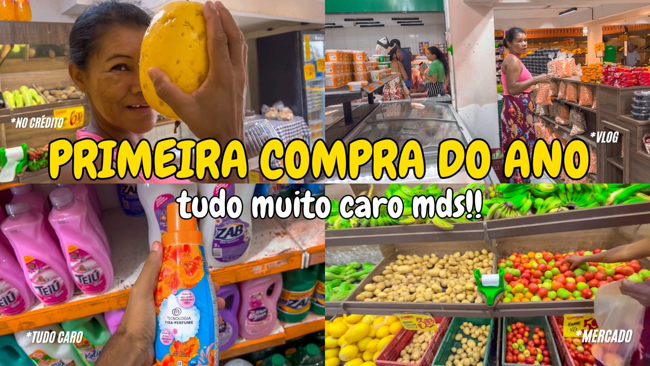 Primeira Compra do Ano no Mercado: Assustador o Preço! 😱