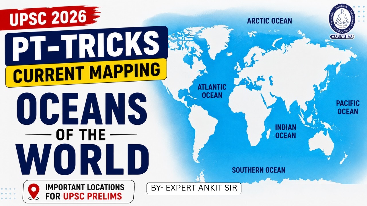 Ocean of the world Mapping Explained | UPSC Prelims 2026 PT Tricks | Current Mapping | AspireIAS