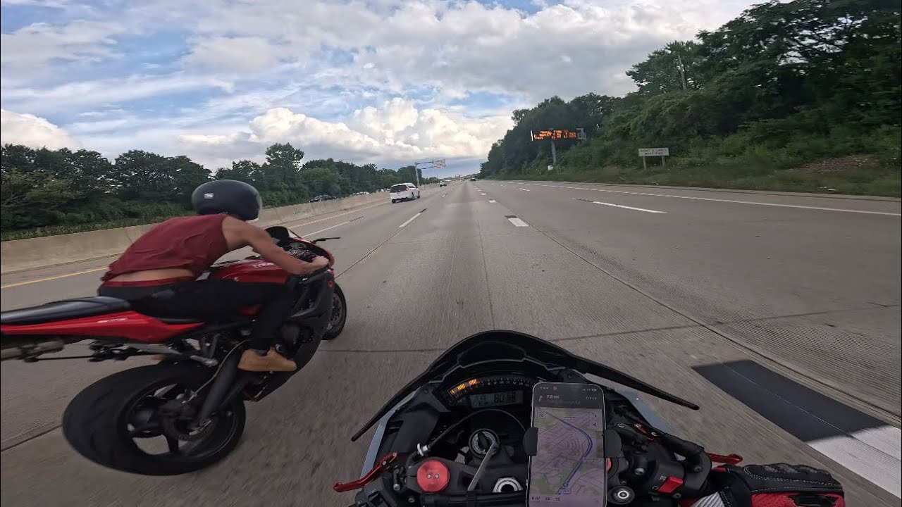 ZX10R X DAYTONA 675 HIGHWAY RIDE 