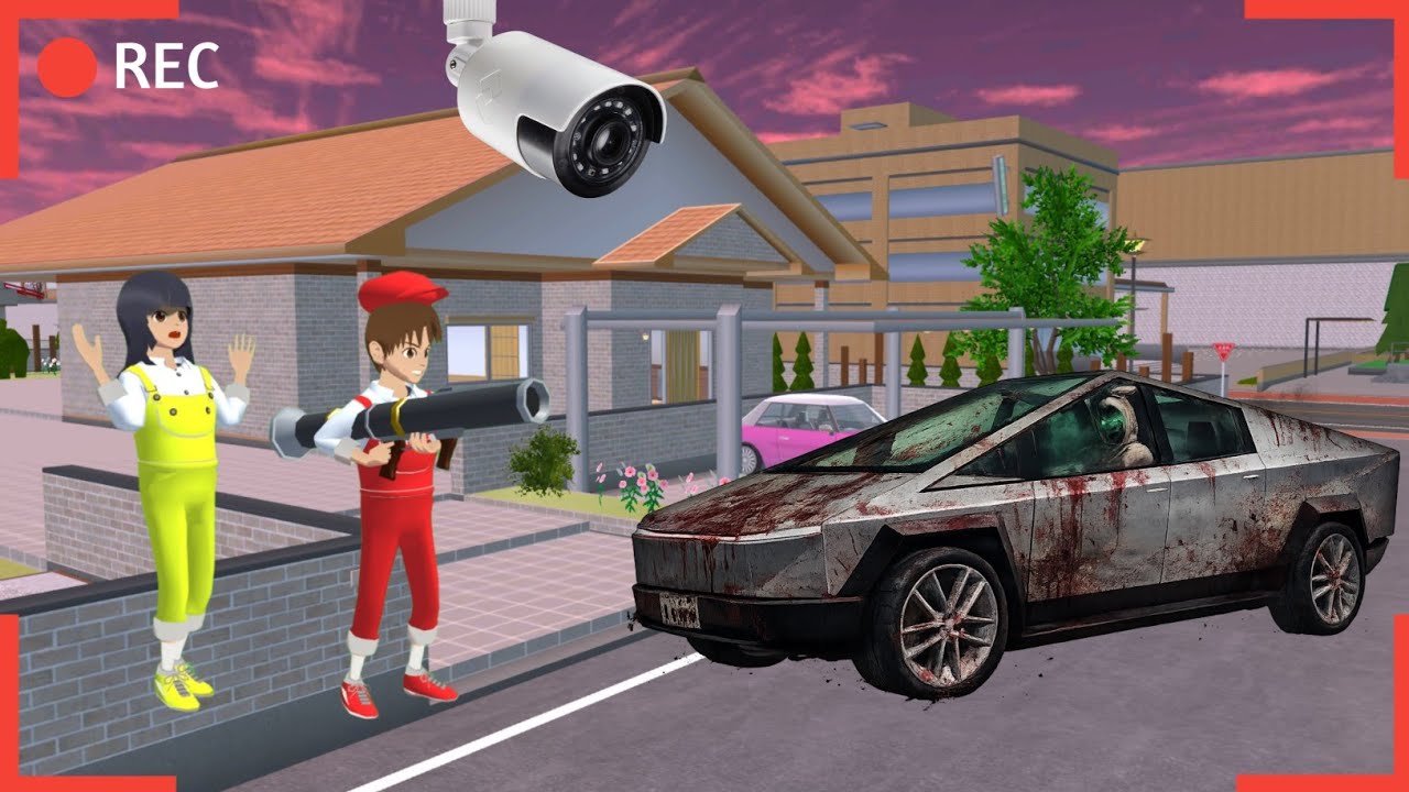 Yuta Mio Panik CCTV Merekam ANOMALI MOBIL BERHANTU MENCULIK | Sakura School Simulator