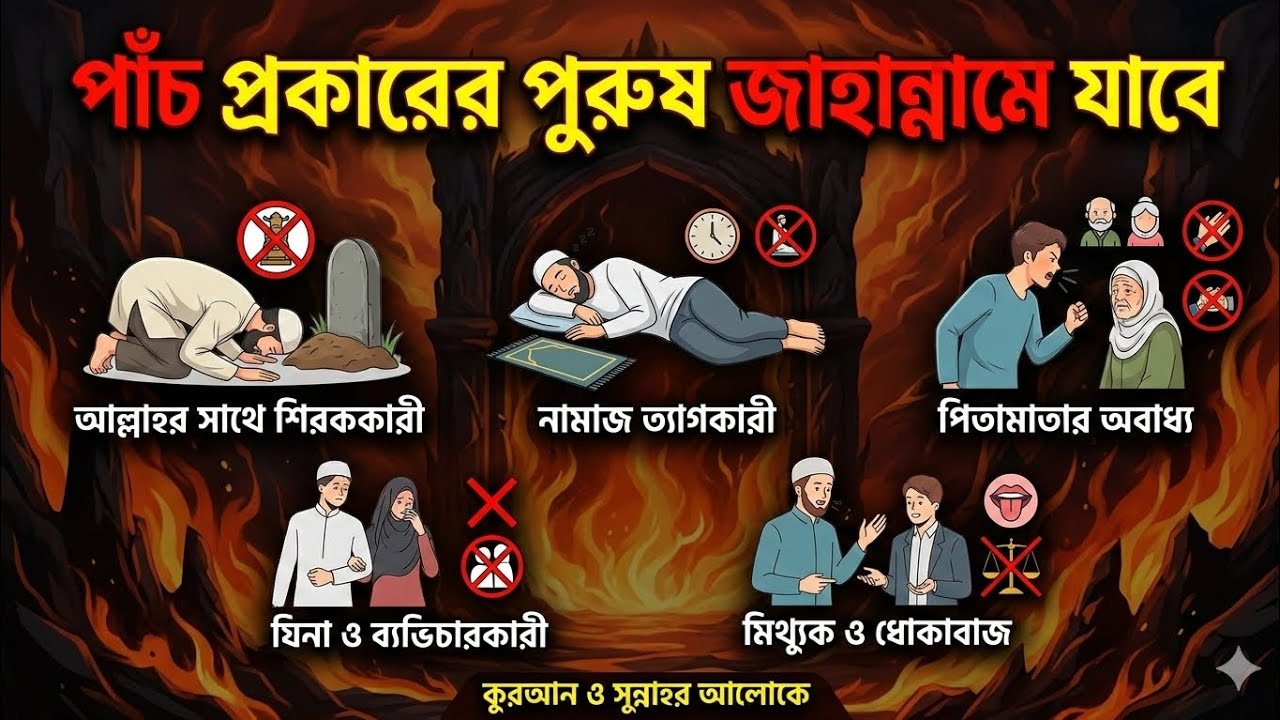 পাঁচ প্রকারের পুরুষ জাহান্নামে যাবে #Shorts #Islamic #AlorPoth #Viral 
