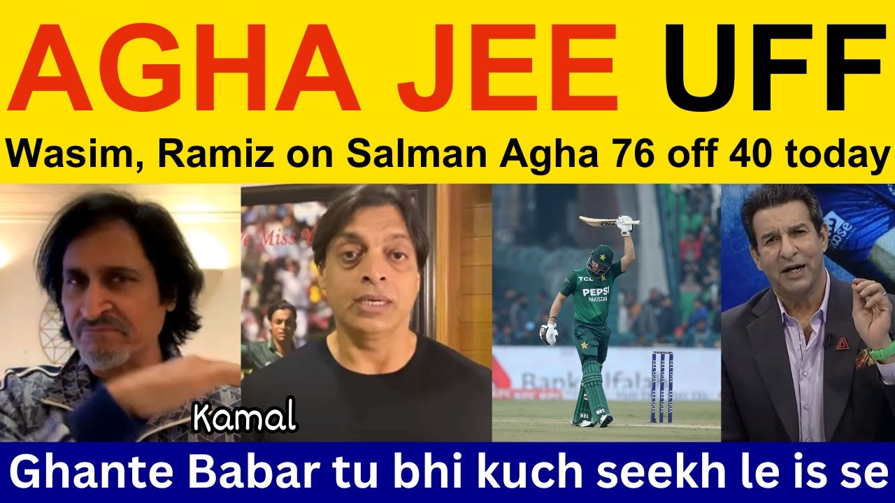 Wasim Akram latest on Agha Salman batting today vs AUS | Ramiz Speaks, Shoaib Akhtar on PAK vs AUS