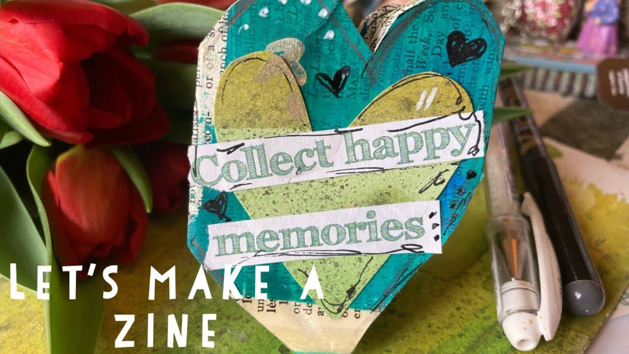 Making a mini zine heart shaped #positivevibes #howto  - Valenzine video hop