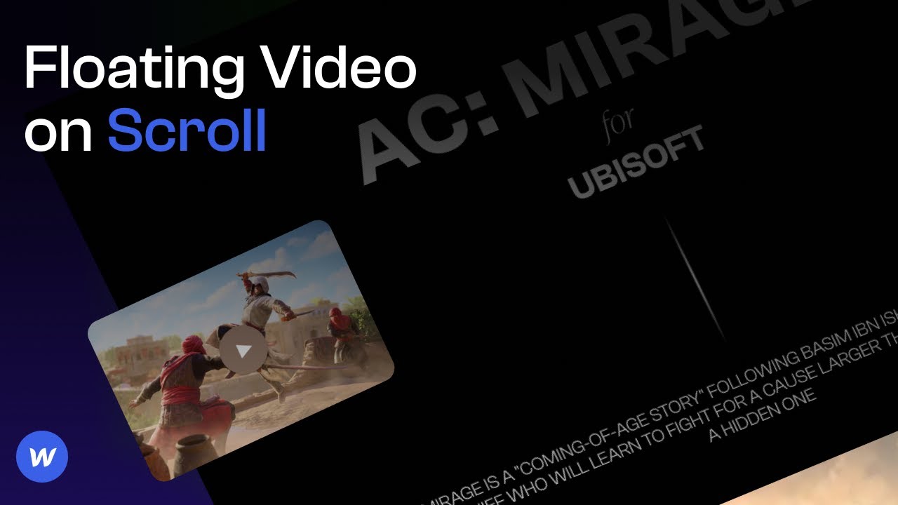 Webflow Tutorial: Floating Video on Scroll