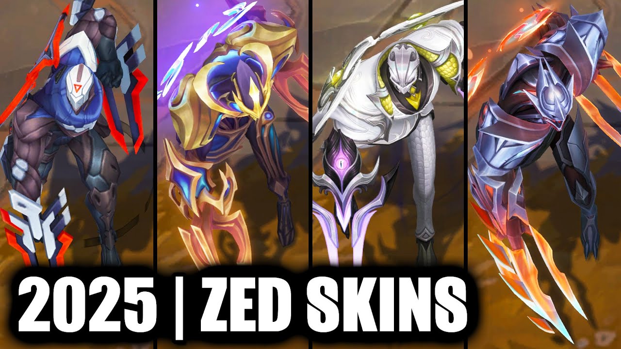ALL ZED SKINS SPOTLIGHT 2025 - Quantum Galaxy Slayer Zed Newest Skin | League of Legends