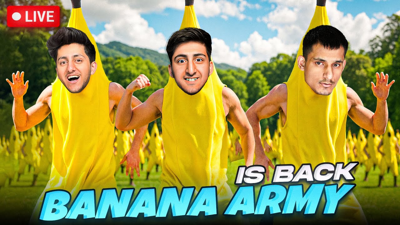 🍌Banana Army Is Back🔴Free Fire 1 Vs 6 - Br Rank 1 Vs 4👺- Garena Free Fire Live