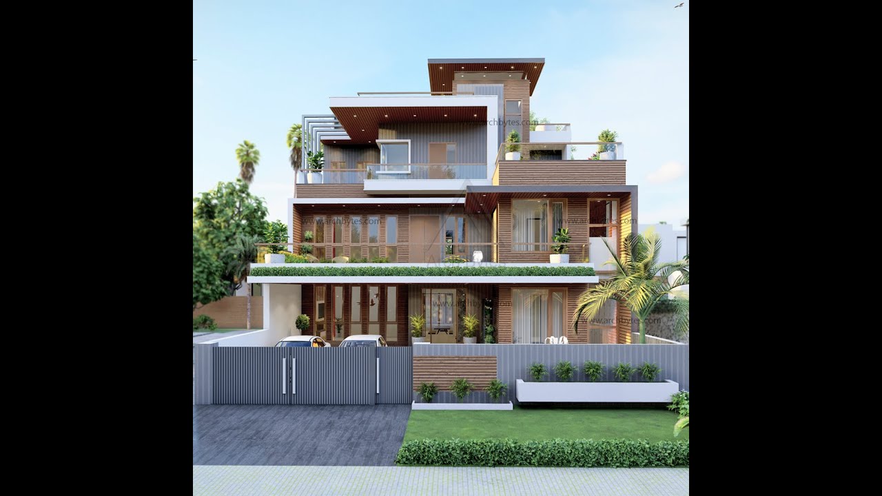45x80 House Design 3D | 3600 Sqft | 400 Gaj