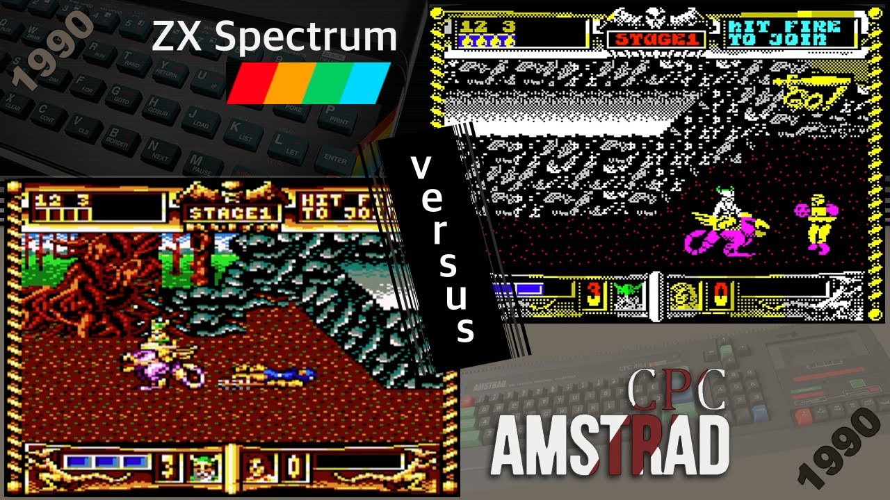 ZX Spectrum vs. Amstrad CPC - 8 games from 1990