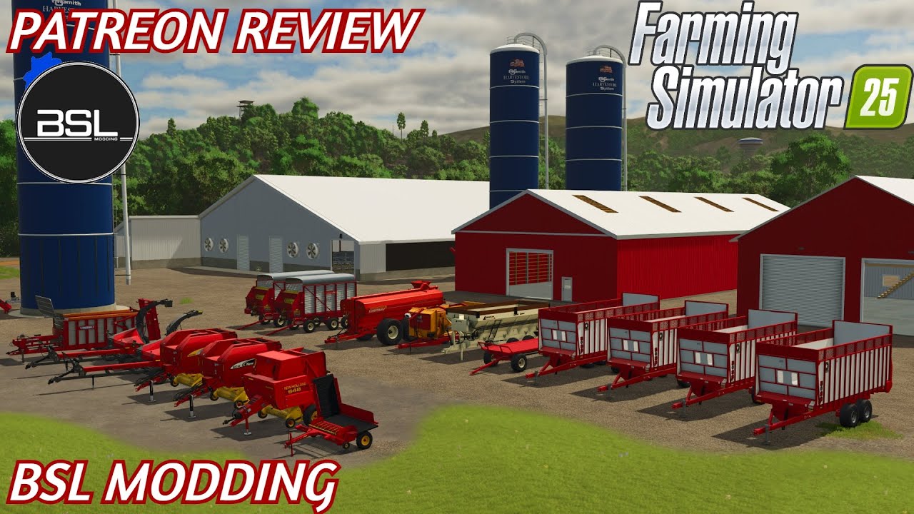 BSL MODDING PATREON REVIEW (PULL BEHIND CHOPPER AND MORE) | Mod Reviews | Farming Simulator 25