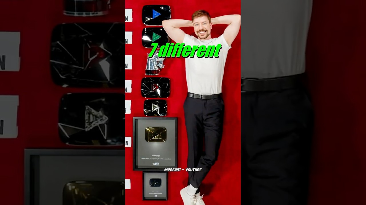 All of MrBeast's YouTube Play Buttons! #news