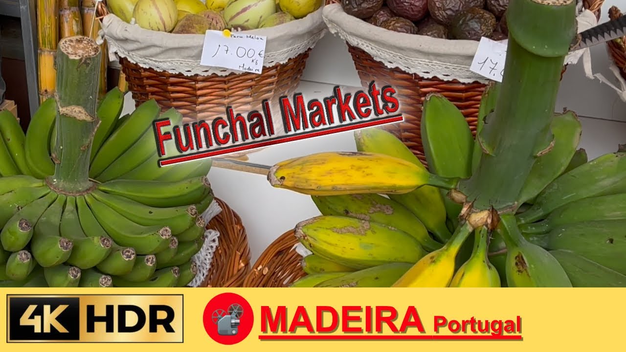 MADEIRA - Funchal Markets walk in 💢4K #virtualmadeira
