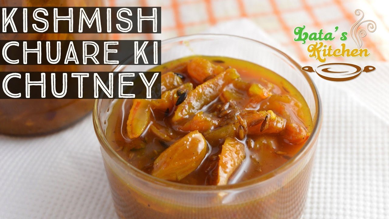 Chutney Recipe - Kishmish Chuare ki Chatney / Saunth - Dry Date and Raisin Chutney - Lata's Kichen