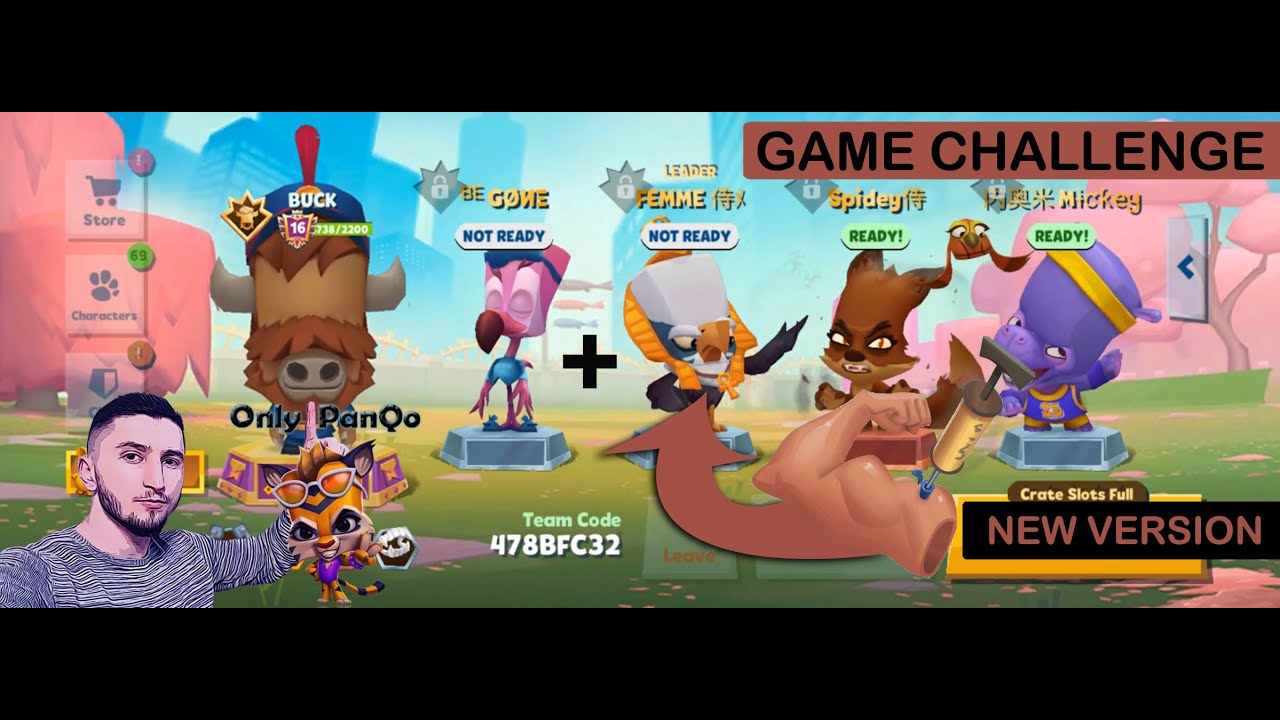 Zooba Buck GM5 Squad Team High Level/Trophy with MUSCLES || GAME CHALLENGE