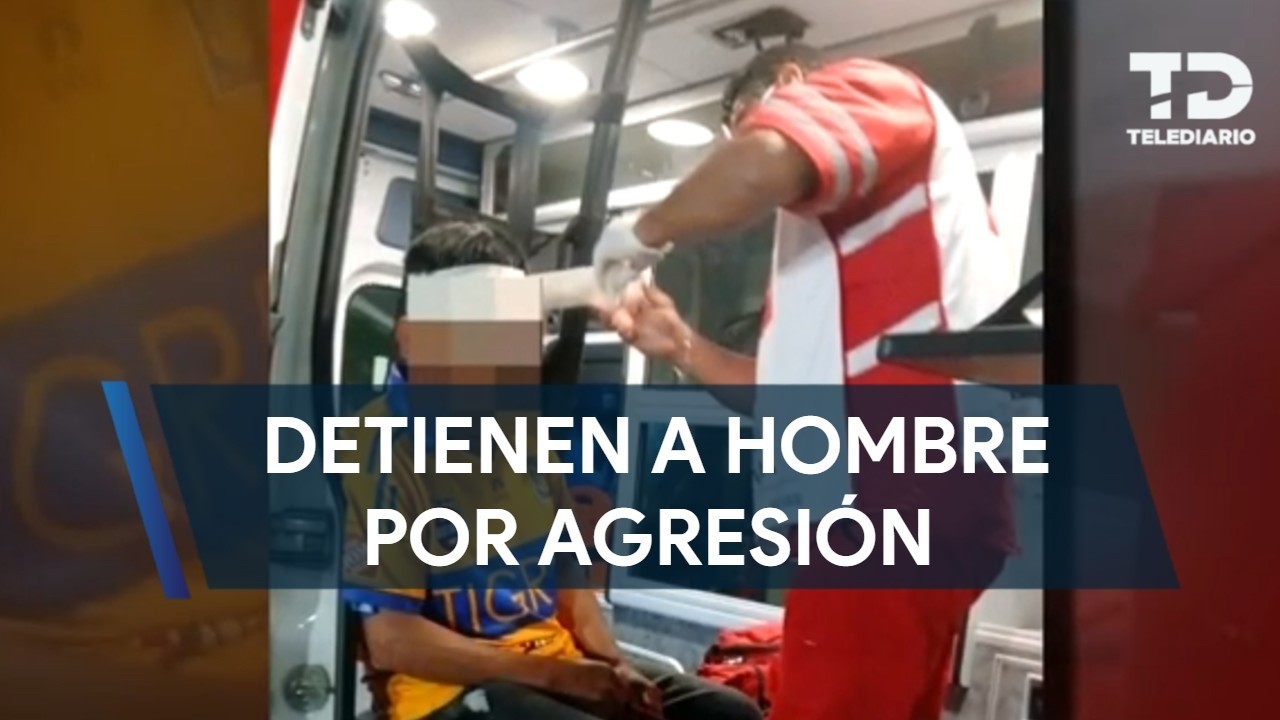 Hombre es detenido por agresión en el centro de Monterrey
