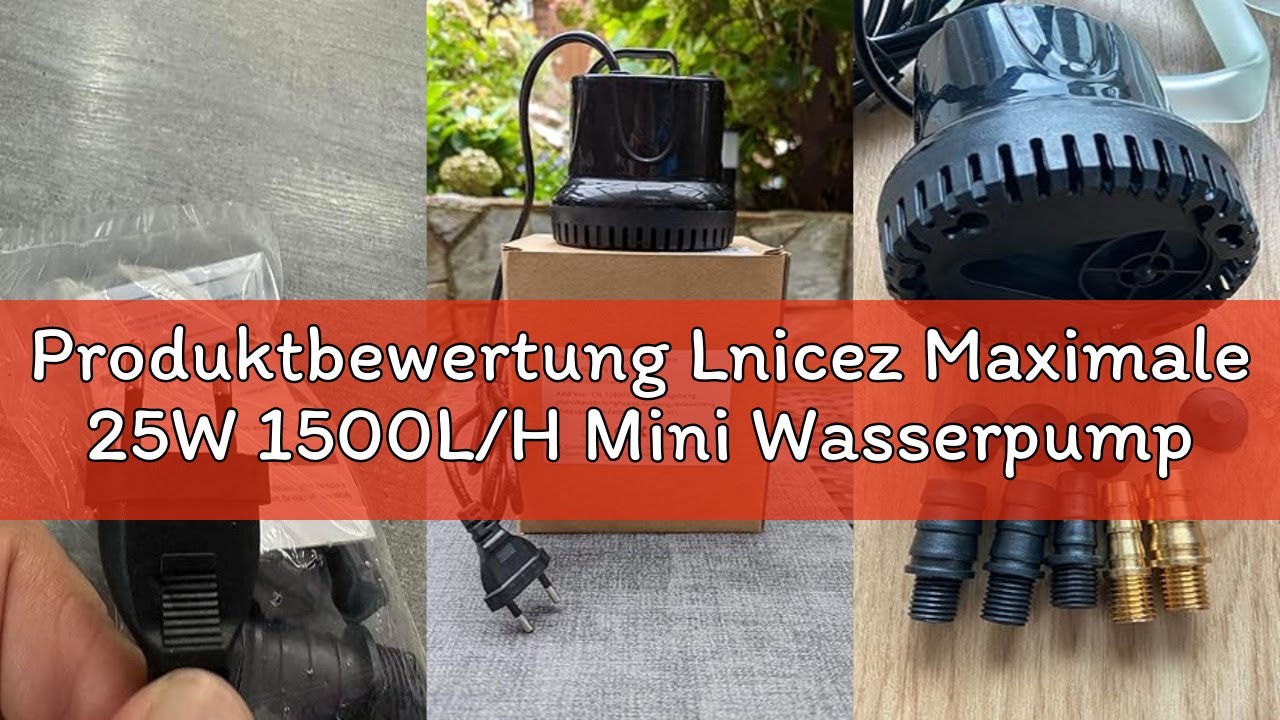 Produktbewertung Lnicez Maximale 25W 1500L/H Mini Wasserpumpe Tauchpumpe Förderpumpe Aquarium pumpe