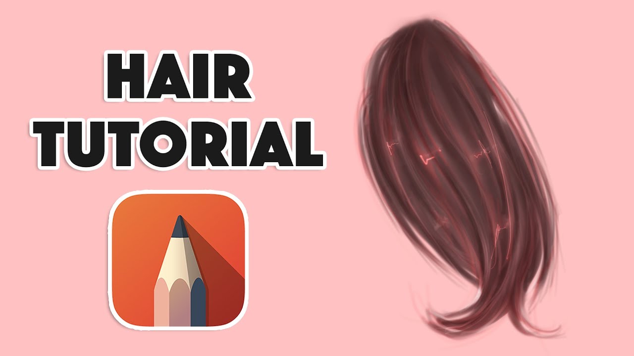 Hair Tutorial In Autodesk Sketchbook | Sketchbook Tutorial For Begginers