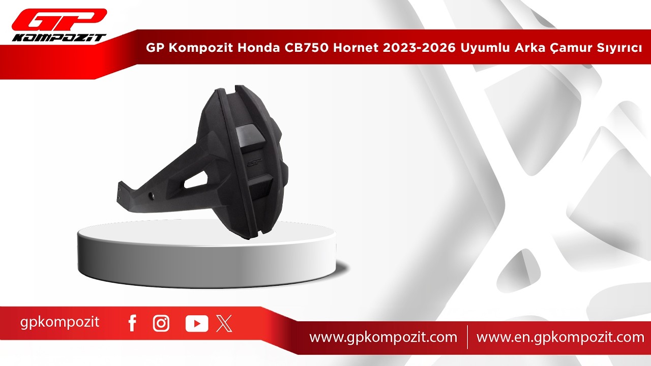GP Kompozit Honda CB750 Hornet 2023-2026 Uyumlu Arka Çamur Sıyırıcı Montajı