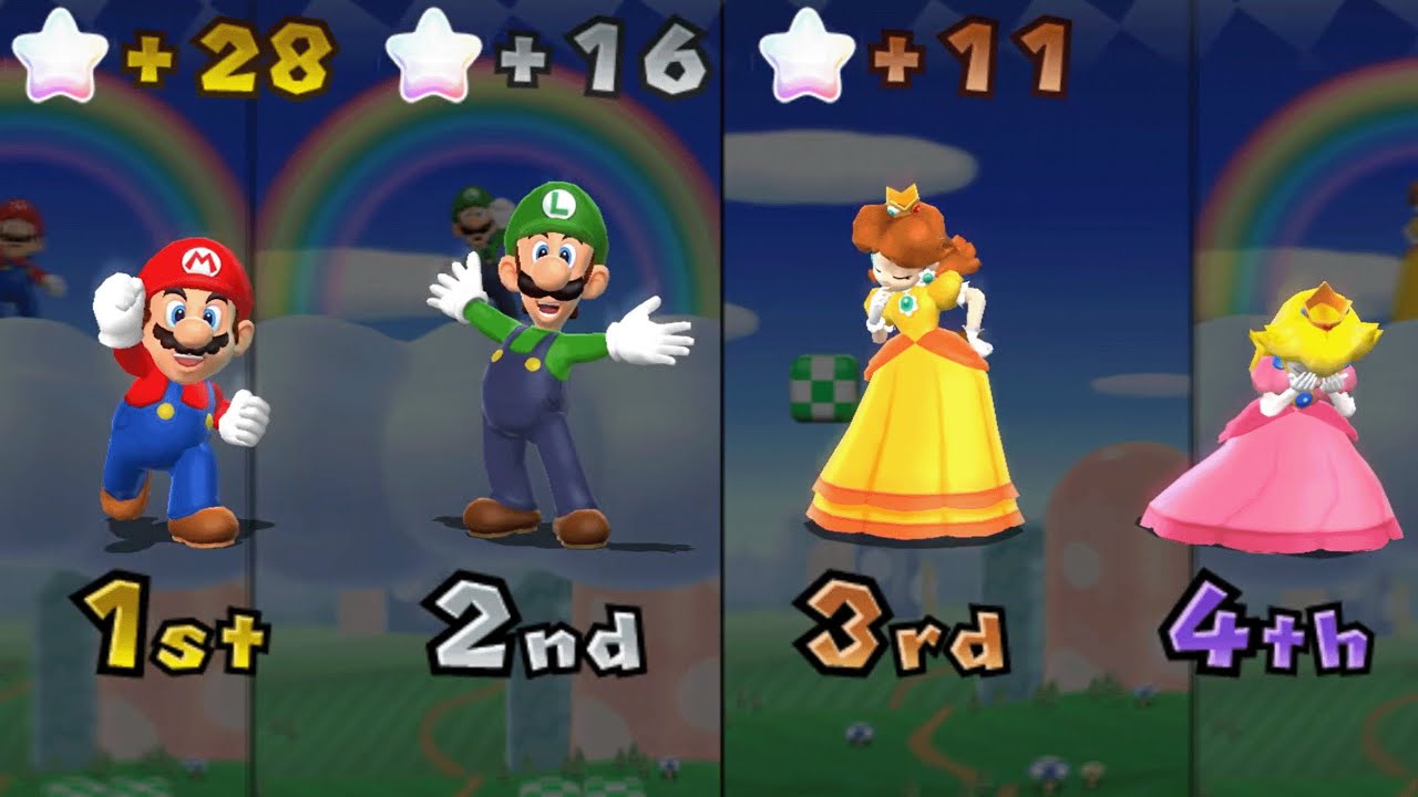 Mario Party 9 - Mario vs Luigi vs Peach vs Daisy - Boo's Horror Castle (Master Difficulty)