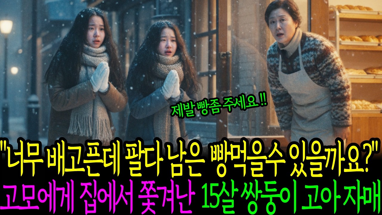 너무 배가 고파서 그러는데 팔다 남는 빵좀 먹을수 있을까요? 고모에게 집에서 쫓겨난 15살 쌍둥이 고아 자매|노후 사연|반전 사연|감동 사연|