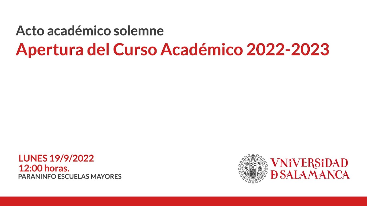 Acto académico solemne de Apertura del Curso Académico 2022-2023
