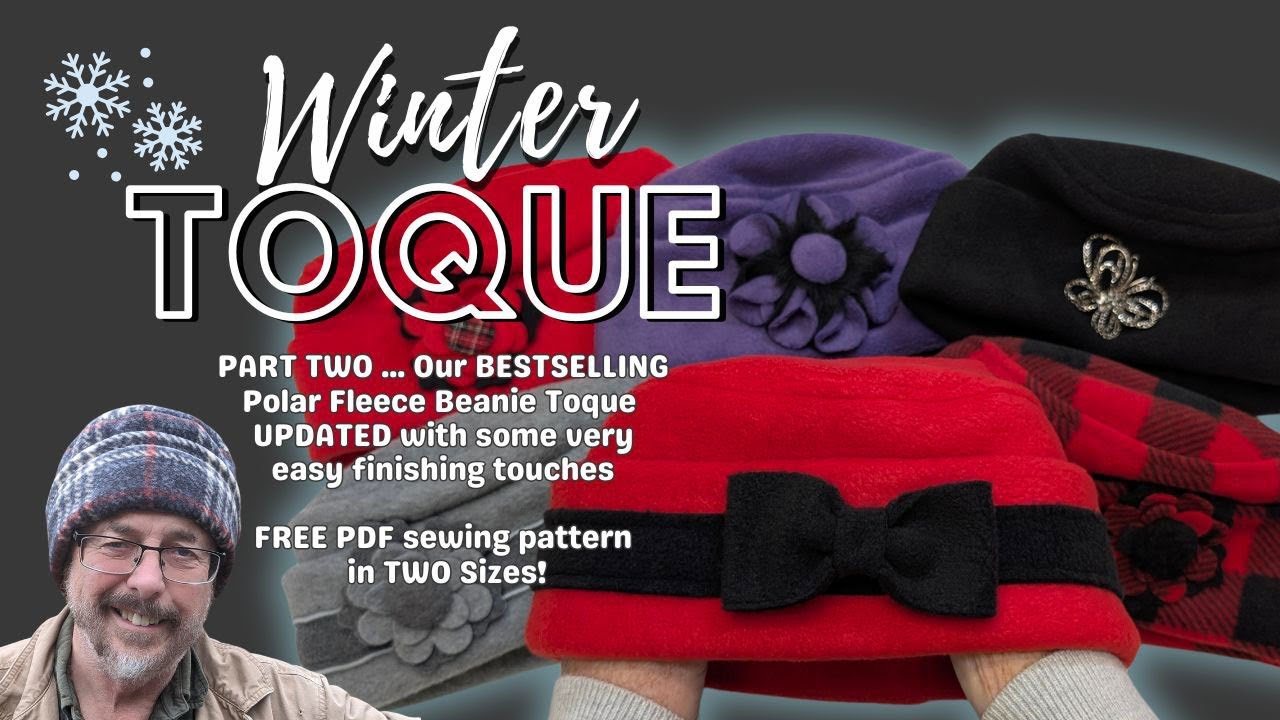 Learn how to make our bestselling Beanie Toque.  Beginner Sewing, a Hat School Tutorial