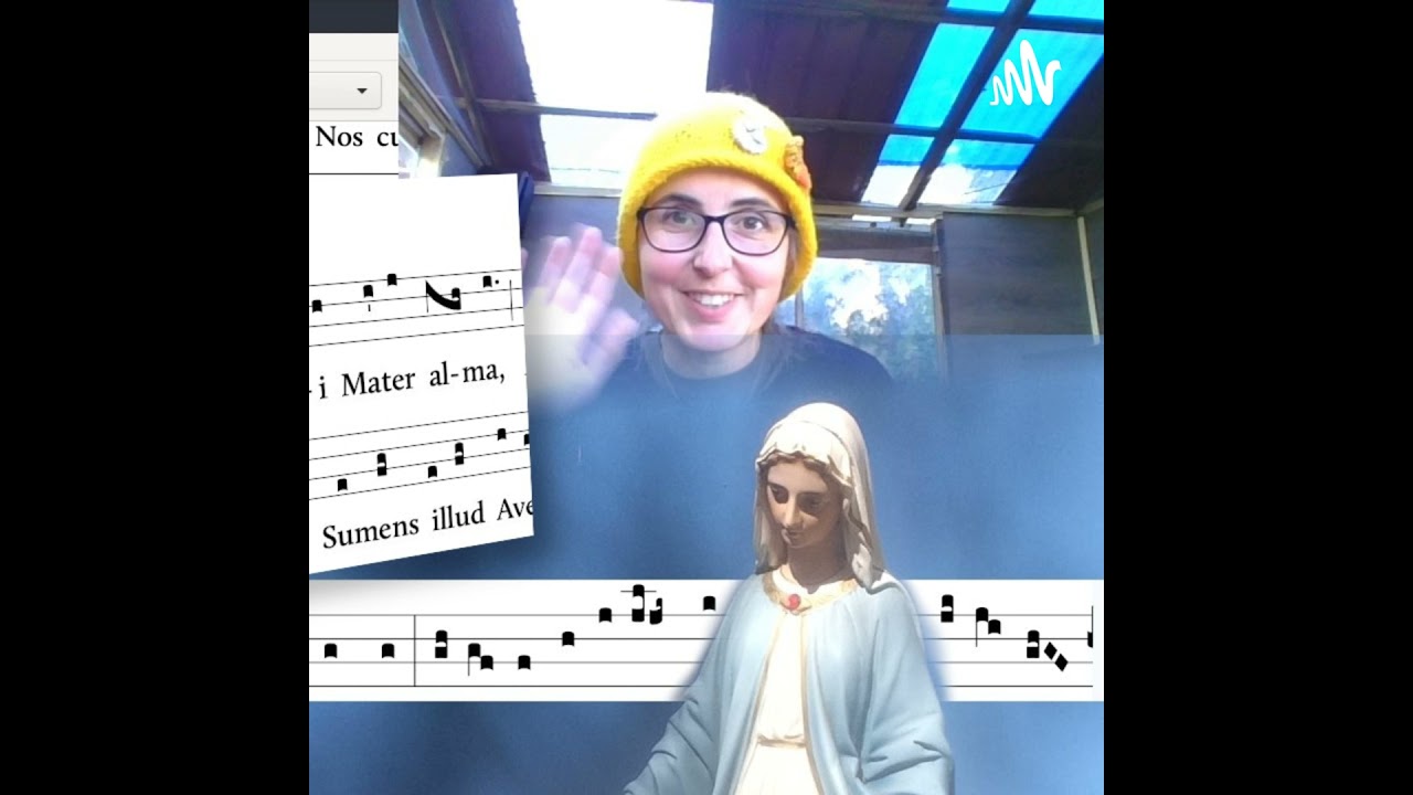 Regina Caeli - simple tone - youngster intoning slowly, a bunch of us singing