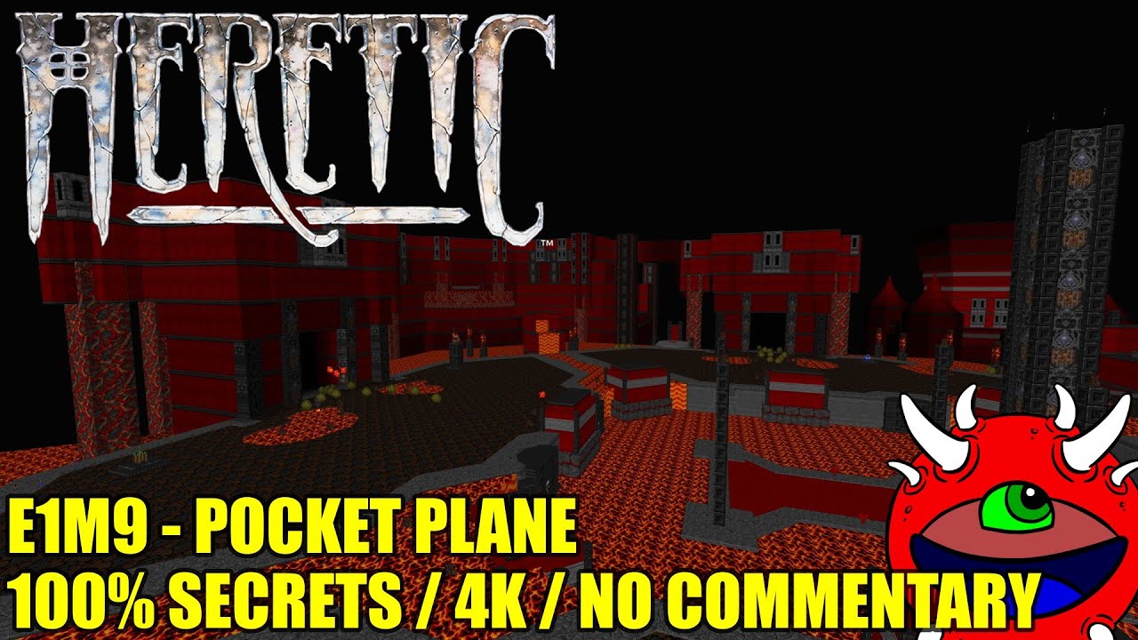 Heretic Faith Renewed Gameplay - E1M9 Pocket Plane - 100%