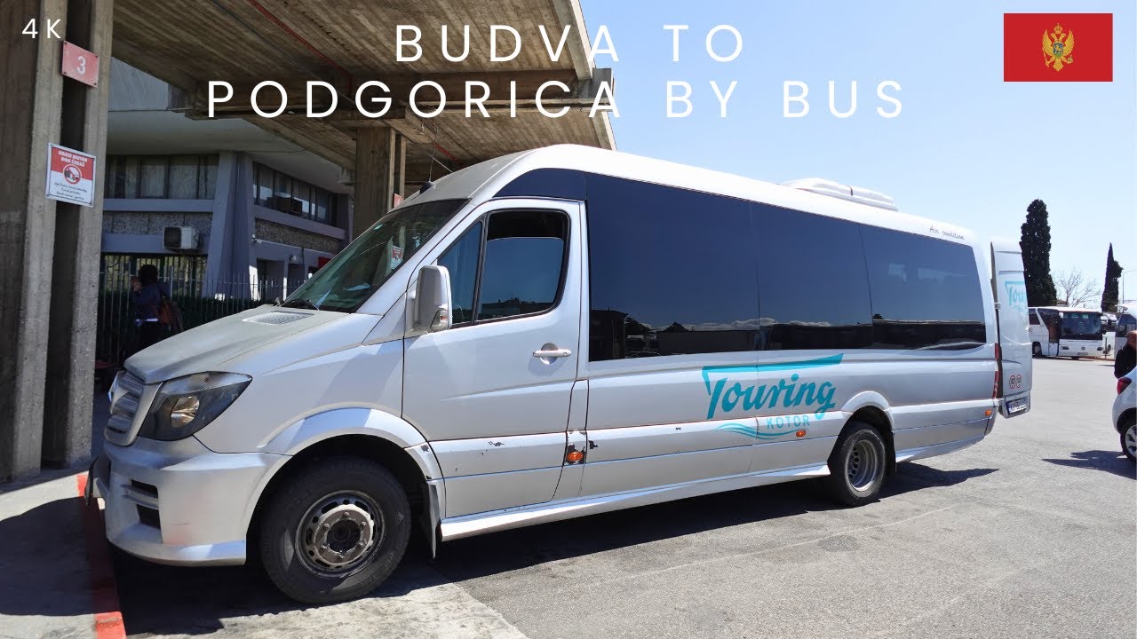 Budva to Podgorica Montenegro by Bus 4K