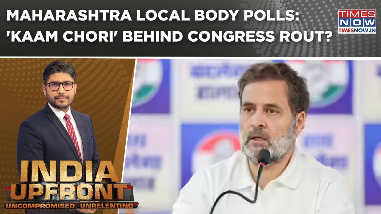 'Maha' Mandate For BJP, Rahul Blames 'Vote Chori' Again; 'Kaam Chori' Behind Congress Rout? WATCH