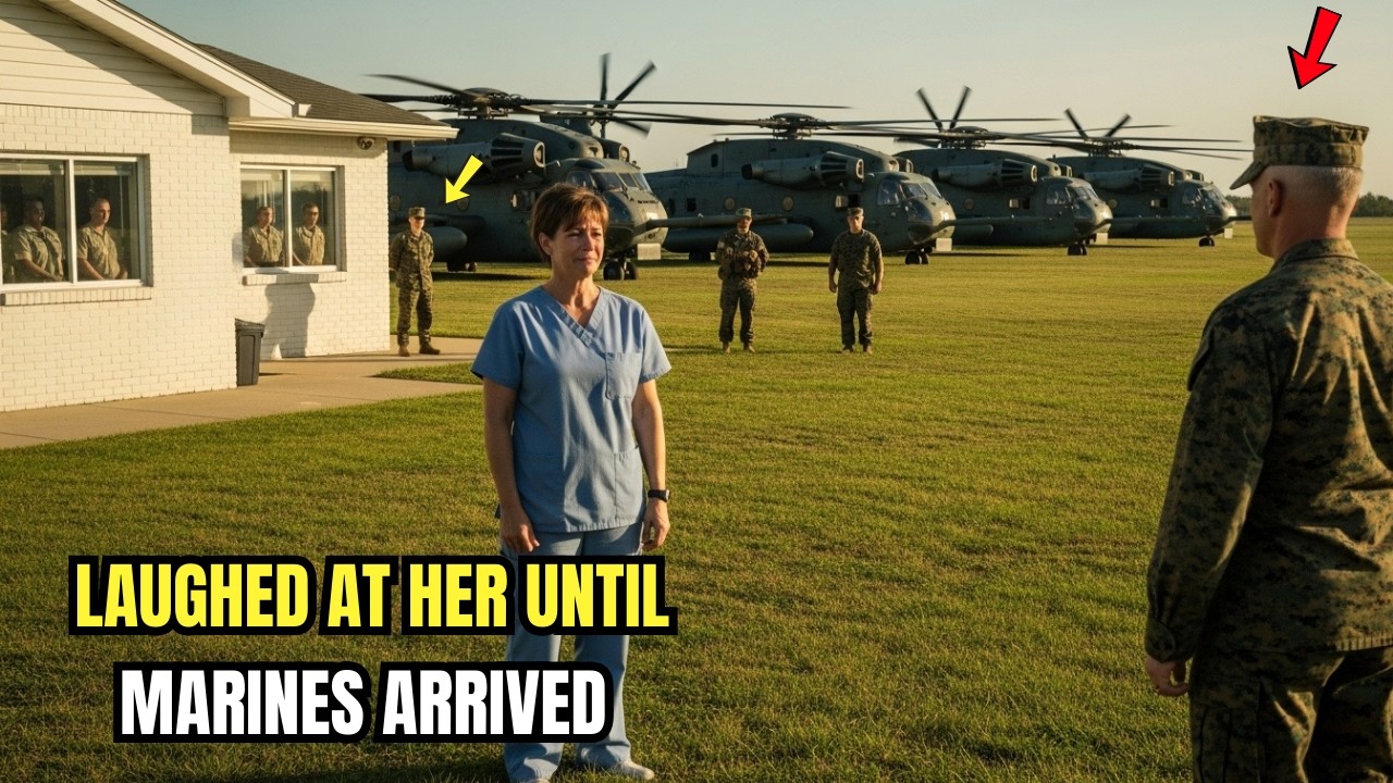Coworkers Laughed at Her Limp—Then 4 Marine Helicopters Landed and Everyone Went Silent