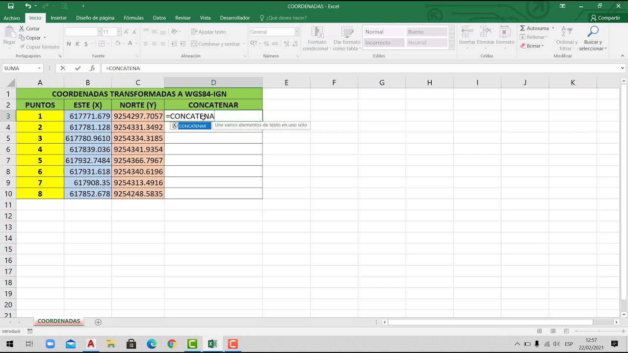 COMO PASAR COORDENADAS DE EXCEL A AUTOCAD