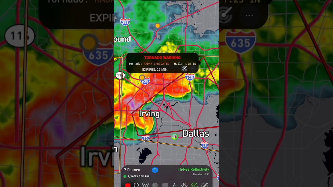 Live Tornado Warning In Dallas Texas!😱 