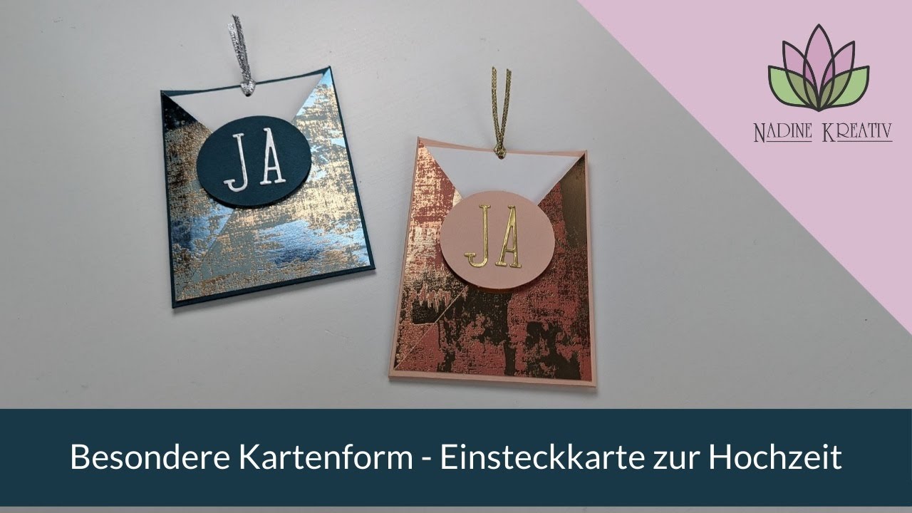 Bastelanleitung Besondere Kartenform - Einsteckkarte zur Hochzeit - Stampin' Up! Karten basteln