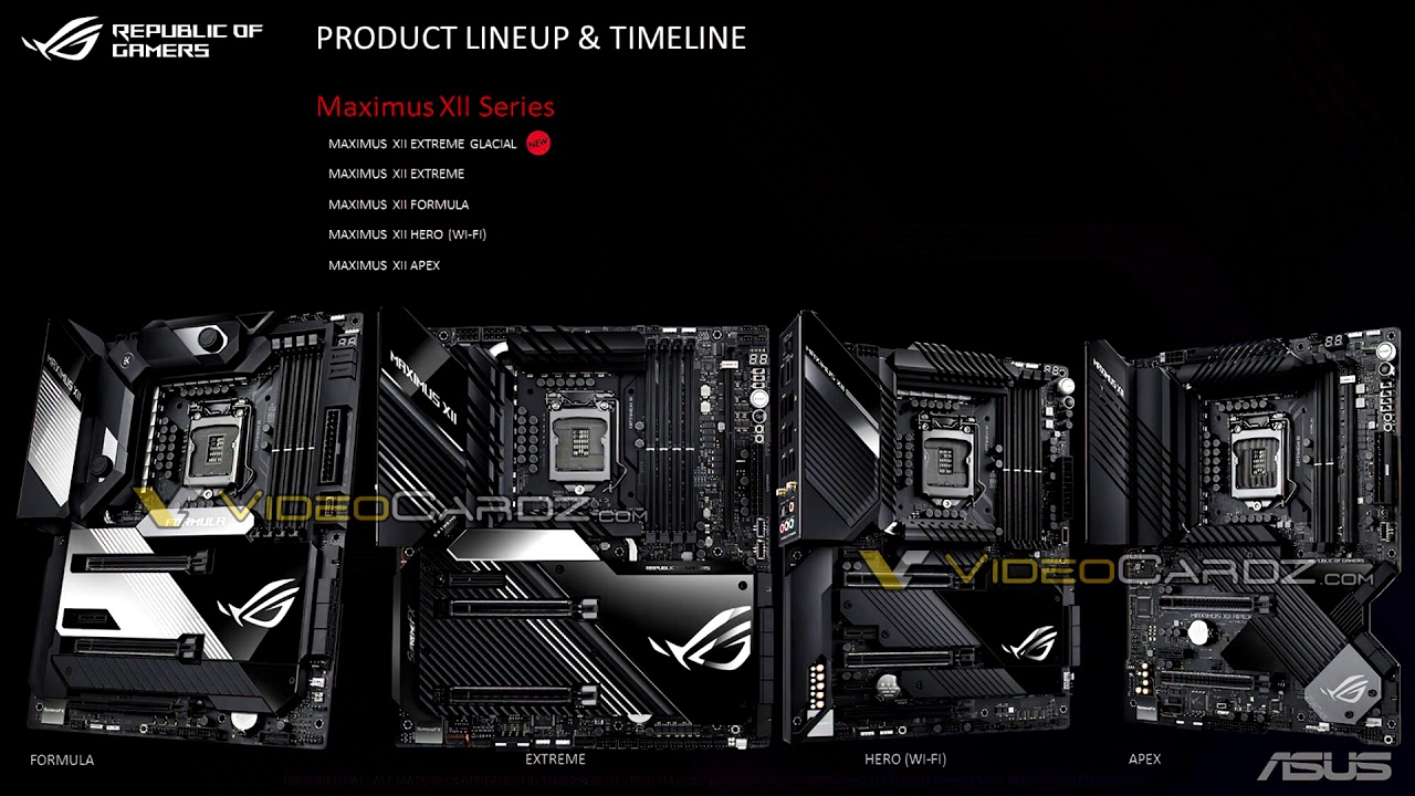 ASUS ROG Maximus XII Family of Z490 Chipset Motherboards Detailed