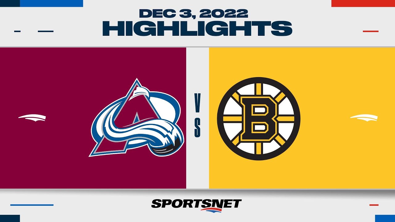 NHL Highlights | Avalanche vs. Bruins - December 3, 2022