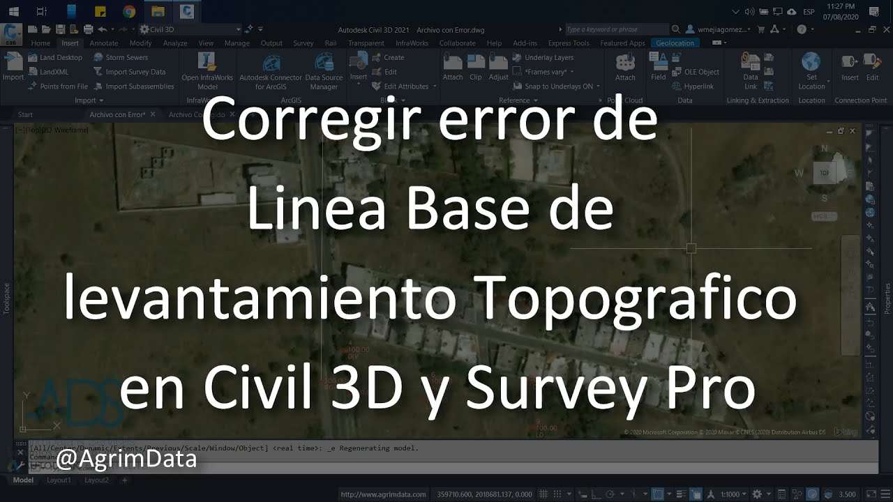 Corregir error de Línea Base (Backsight) de levantamiento Topográfico en Civil 3D y Survey Pro