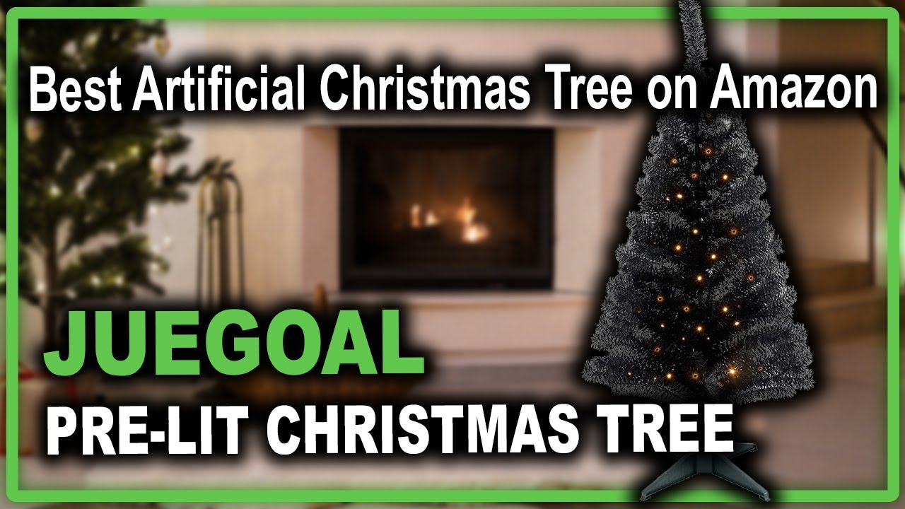 Juegoal Pre-Lit Artificial Halloween Christmas Tree - Best Artificial Christmas Tree on Amazon